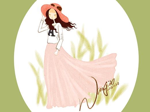 原创插画 美丽的菇凉