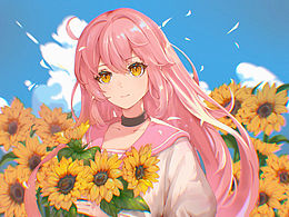 插画｜向日葵🌻永恒花园