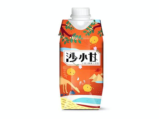 沙小甘沙棘汁饮品插画设计第二轮