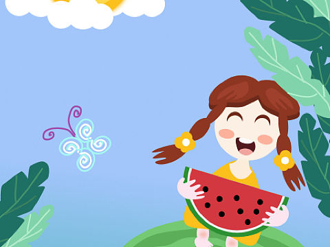 夏日插画（个人主页-ZNDUzODAzMjg=） - 儿童插画 - 站酷设计师Melodyyan原创素材 - 站酷ZCOOL