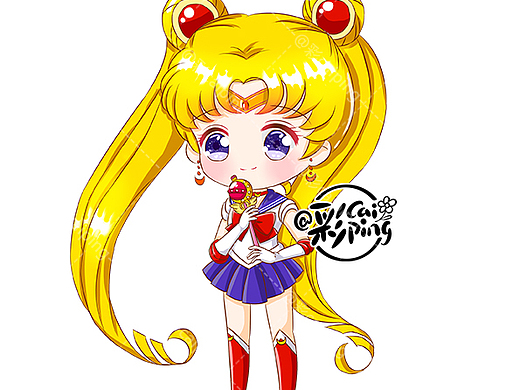 美少女战士 q版同人 板绘