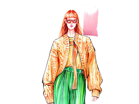 服装设计～马克笔时装画