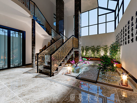 别墅地下室庭院