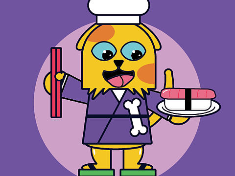 狗狗的壽司食堂（個(gè)人主頁(yè)-ZNDgwNDczNjQ=） - 商業(yè)插畫(huà) - 站酷設(shè)計(jì)師十工羽原創(chuàng)素材 - 站酷ZCOOL