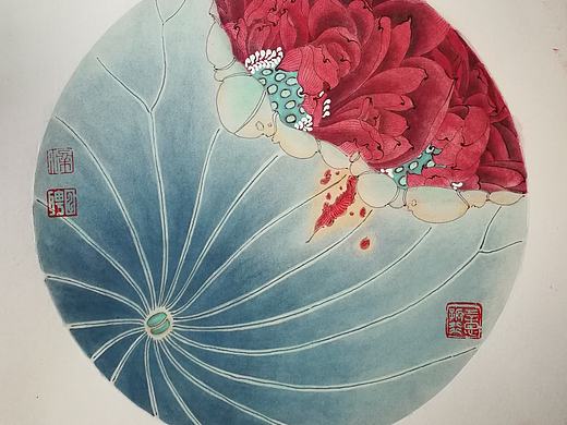 工笔荷花