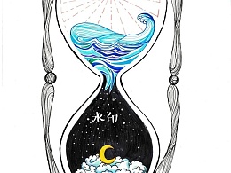 考研手绘插画练习 水彩马克笔彩铅.