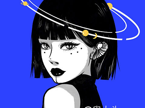 陷入克莱因蓝（个人主页-ZNTUxMTIyODA=） - 艺术插画 - 站酷设计师啊臾原创素材 - 站酷ZCOOL