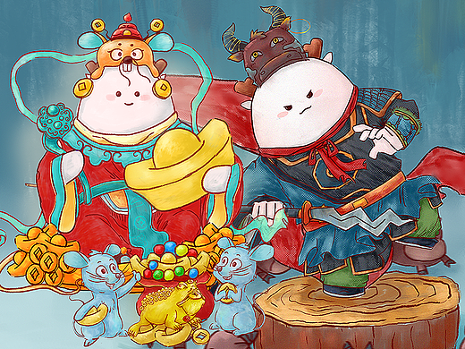 吉祥物COS十二生肖系列之子鼠丑牛（01）