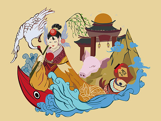 黄埔古港插画（个人主页-ZMjc2MzQyNDA=） - 创作习作 - 站酷设计师96TAO原创素材 - 站酷ZCOOL