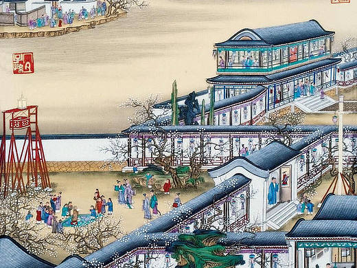 郎世宁 十二月圆明园行乐图
