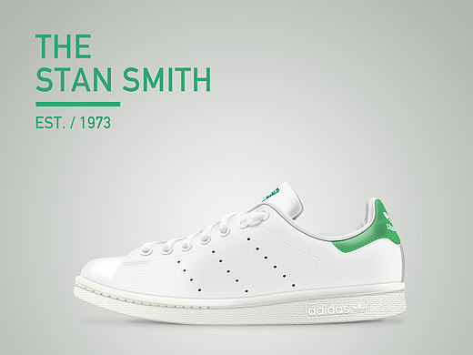 拟物练习 - 三叶草 Stan Smith 小白鞋一枚