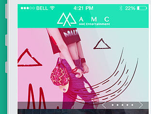 App 界面（AMC娱乐经纪公司）（个人主页-ZMTYzNzE1OTY=） - APP界面 - 站酷设计师西安本宋品牌设计原创素材 - 站酷ZCOOL