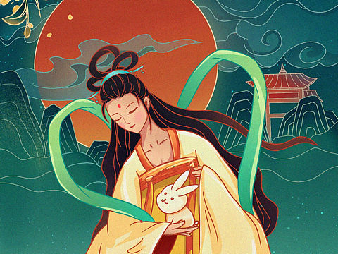 中秋节日插画
