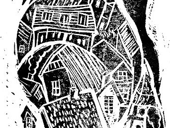 Invisible city printmaking版画插画