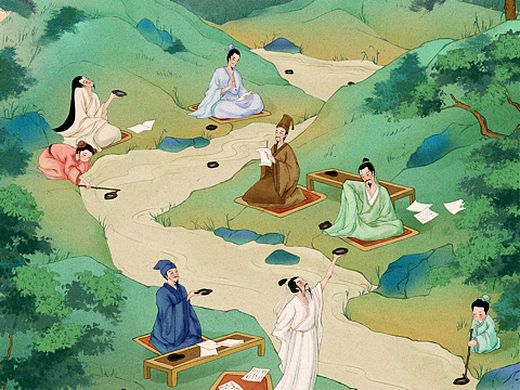 古人的游戏之曲水流觞