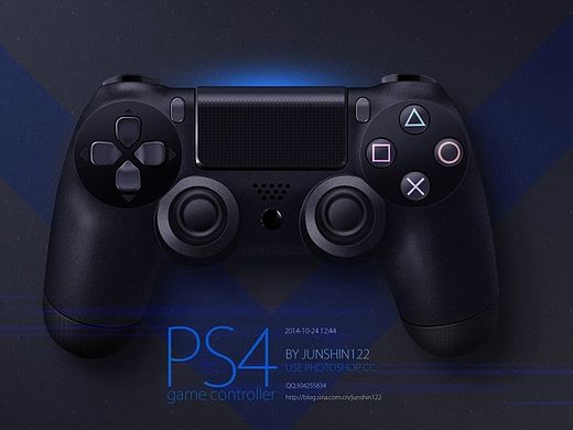 鼠绘PS4控制器【附PSD】
