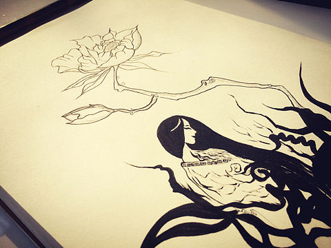 花下（个人主页-ZMjAwMjQ4ODA=） - 绘画 - 站酷设计师刘胖丸原创素材 - 站酷ZCOOL