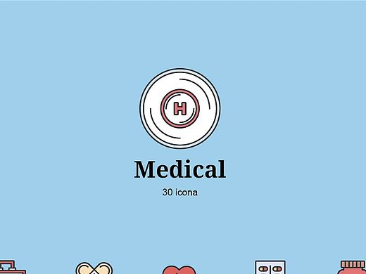 医疗图标一套，附源文件