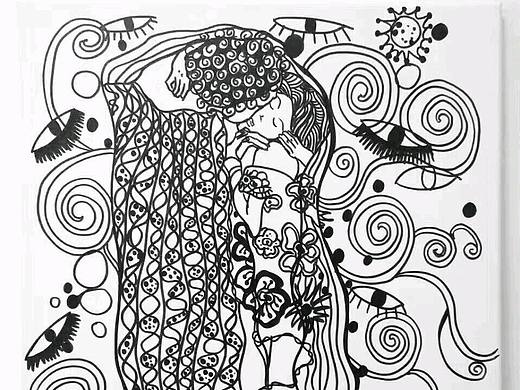 油画布上的习作，自我的表达