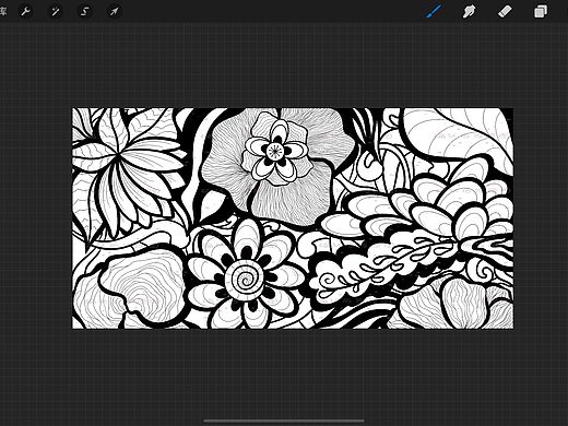 线性花海装饰花纹