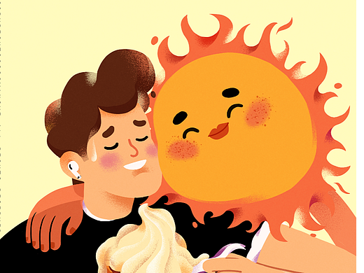 夏日雪糕男孩（個(gè)人主頁-ZNjE0NDI0ODg=） - 藝術(shù)插畫 - 站酷設(shè)計(jì)師橄欖_Garlen原創(chuàng)素材 - 站酷ZCOOL