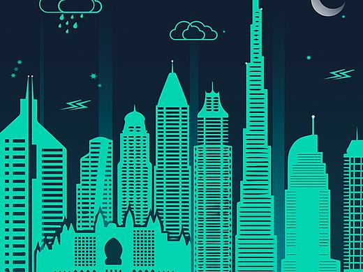 建筑图标12张