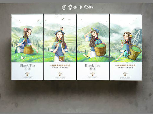 茶叶包装插画