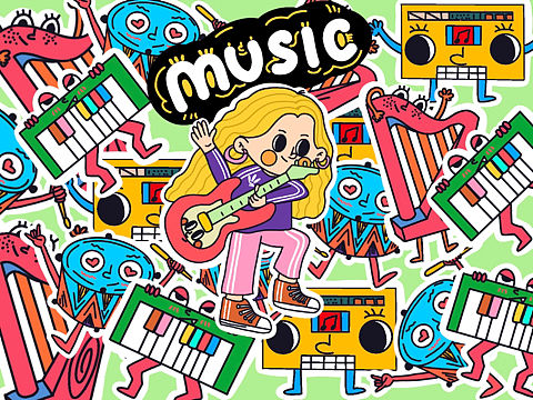 doodle风插画系列（个人主页-ZNDk5MTc2ODA=） - 创作习作 - 站酷设计师三笔是一原创素材 - 站酷ZCOOL