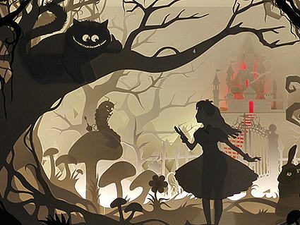 爱丽丝“纸雕”橱窗设计制作