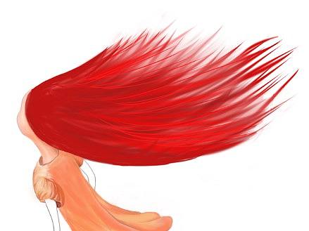 迎风飘舞的姑娘