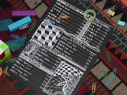 手绘咖啡店菜单