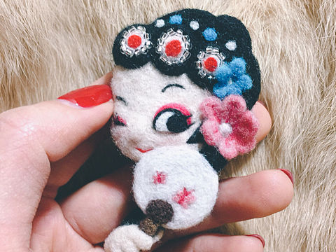 羊毛毡小花旦
