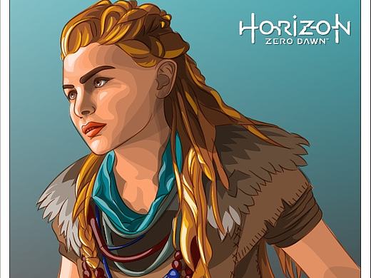 地平线-Aloy AI矢量手绘