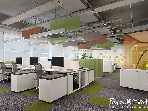 上海博仁设计公司----多哈·卡塔尔龙城现代风办公室