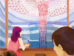 上海凯德Luone 七夕情人节商业插画