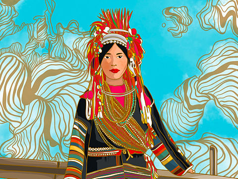 少数民族系列之花腰彝族和哈尼族（个人主页-ZMzI3ODMwMjA=） - 创作习作 - 站酷设计师奇迹之海原创素材 - 站酷ZCOOL