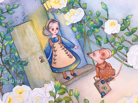 蔷薇别墅的老鼠🐭（个人主页-ZMzc2NDQ0ODA=） - 创作习作 - 站酷设计师柳柳插画原创素材 - 站酷ZCOOL