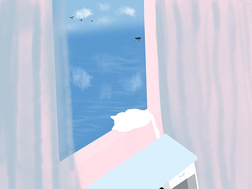 窗外海
