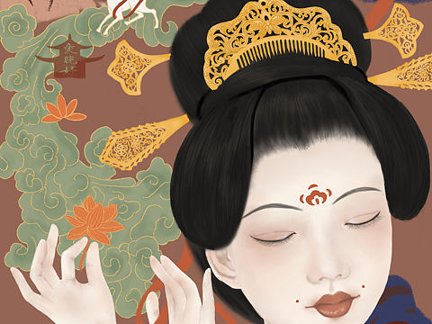 古风人物（个人主页-ZNTUyNjM2NDg=） - 艺术插画 - 站酷设计师插画爱晚婷原创素材 - 站酷ZCOOL