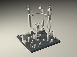 C4D紀(jì)念碑谷風(fēng)格，C4D第二斬