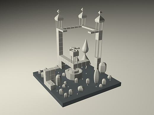 C4D纪念碑谷风格,C4D第二斩