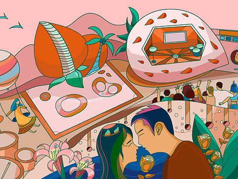 音乐节主题插画