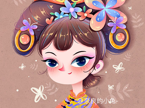 『小兔插画』Q萌清宫小可爱，附过程