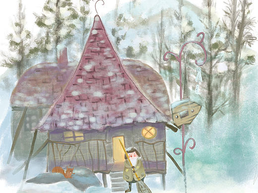 風(fēng)雪中晚餐（個(gè)人主頁-ZMTk5NTIxNDg=） - 兒童插畫 - 站酷設(shè)計(jì)師wmm953121173原創(chuàng)素材 - 站酷ZCOOL