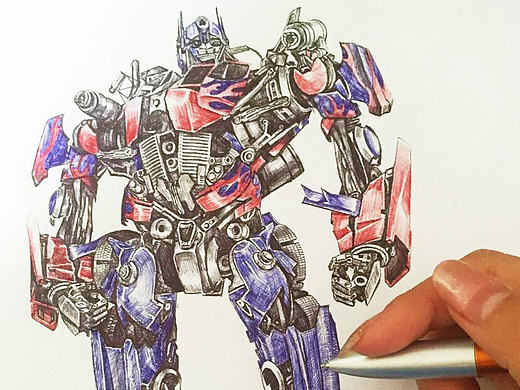 变形金刚系列---擎天柱（个人主页-ZMTYzMDMwMDQ=） - 单幅漫画 - 站酷设计师dora920原创素材 - 站酷ZCOOL