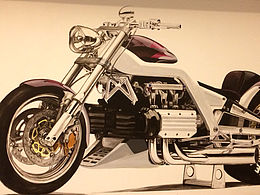 墻繪寫實(shí)3D立體摩托^_^