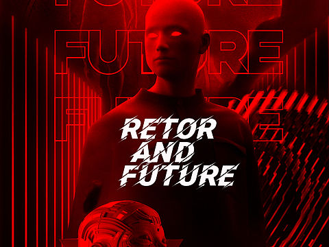 复古与未来主体海报