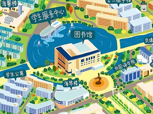 上海高校手绘地图