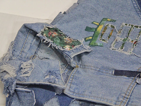 面料二造牛仔服装面料纯手工制作