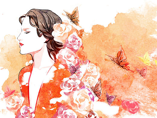 精油品牌女性向插图（个人主页-ZMTYzMzYxNDQ=） - 商业插画 - 站酷设计师草锅锅原创素材 - 站酷ZCOOL